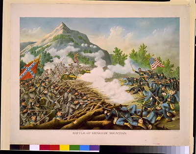 Battle of Kenesaw Mountian [i.e., Mountain]--June 27, 1864--Union (Gen. Sherman, com.) ... Conf. (Gen. Johnston, Com.) ...
