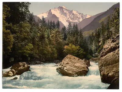 Jungfrau and Lutschine Bernese Oberland Switzerland