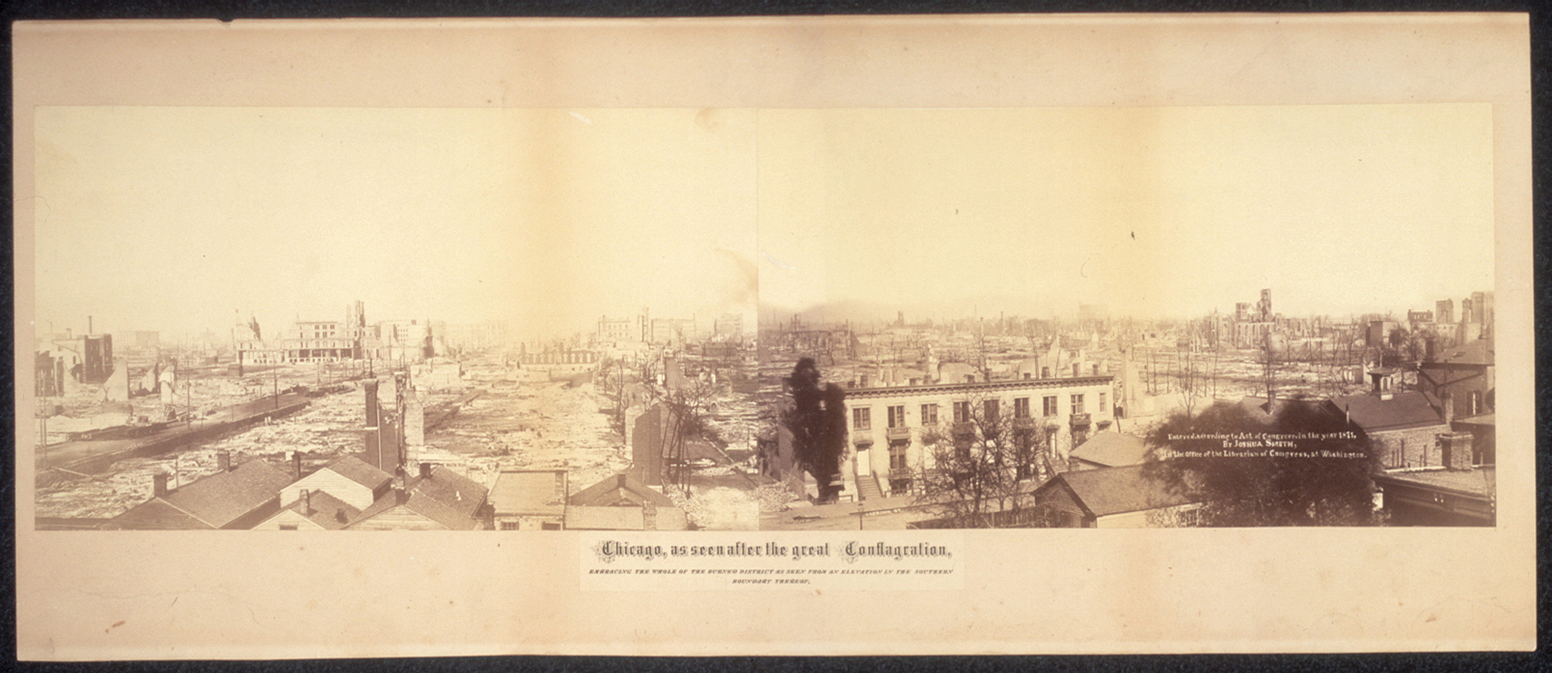 Chicago Fire, Illinois, 1871, 1871 — historic image