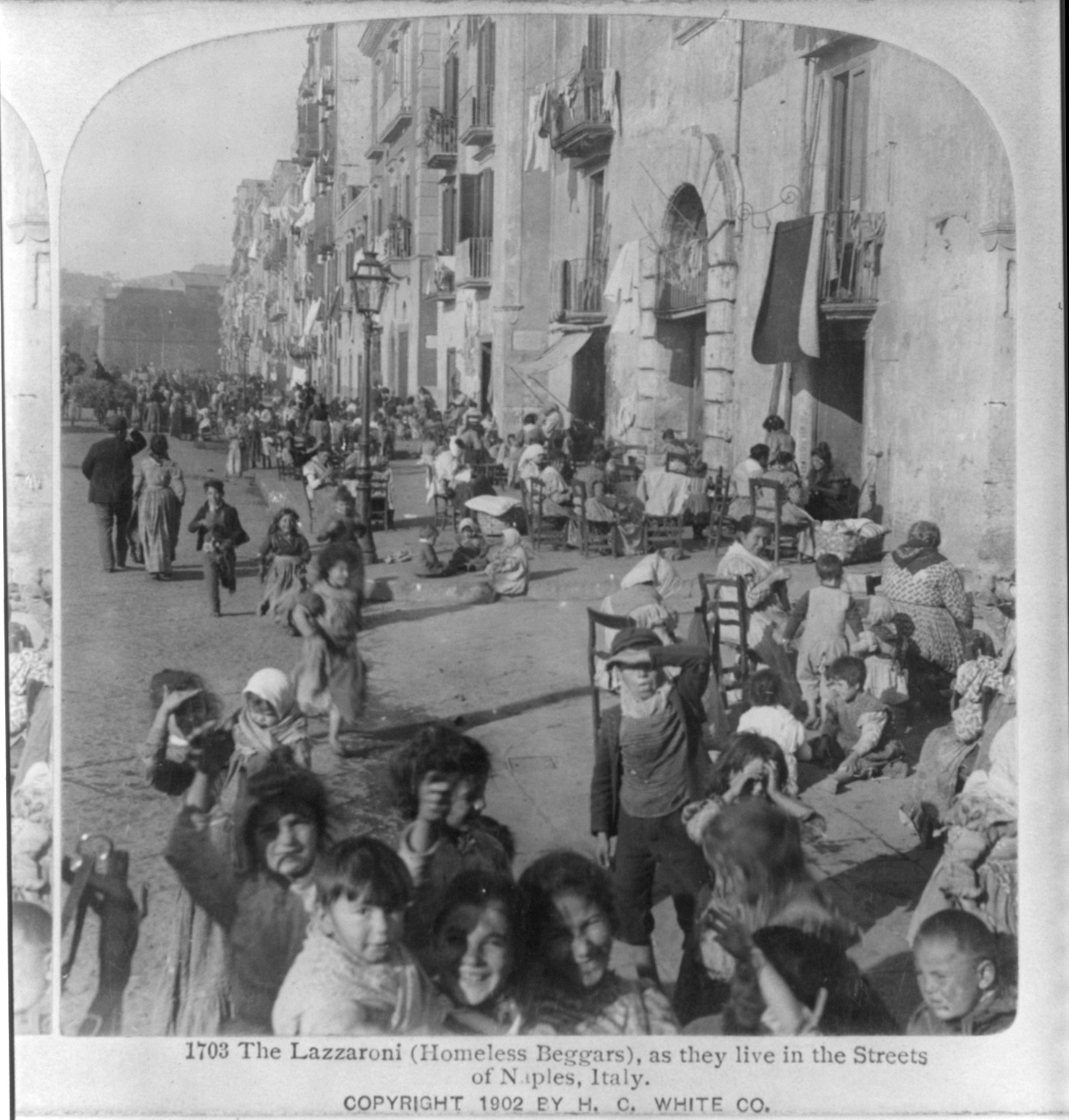 The Lazzaroni (homeless beggars), as they live in the streets of Naples, Italy, c1902. — historic photograph