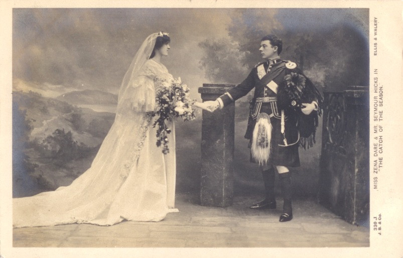 Miss Zena Dare and Mr. Seymour Hicks in The Catch of the Season — historic image