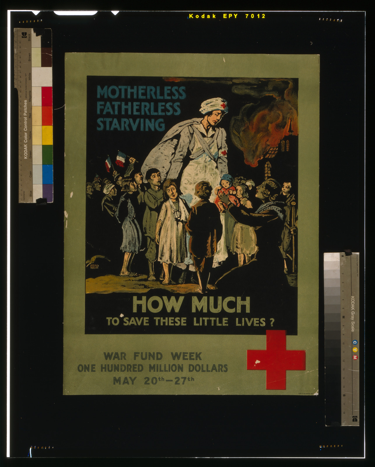 Motherless, fatherless, starving: How much to save these little lives?, 1917 — historic image
