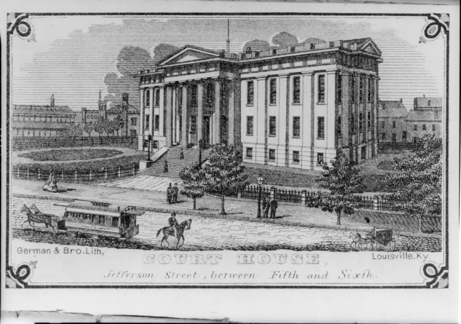 Court House. Jefferson St., between Fifth and Sixth — historic print