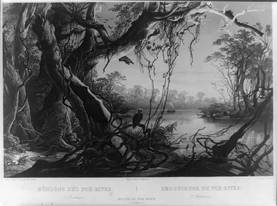 Mündung des Fox-River, Indiana - embrochure du Fox-River, Indiana