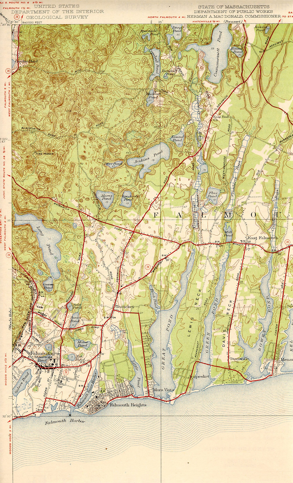 flmt 41 nw, Massachusetts — antique map