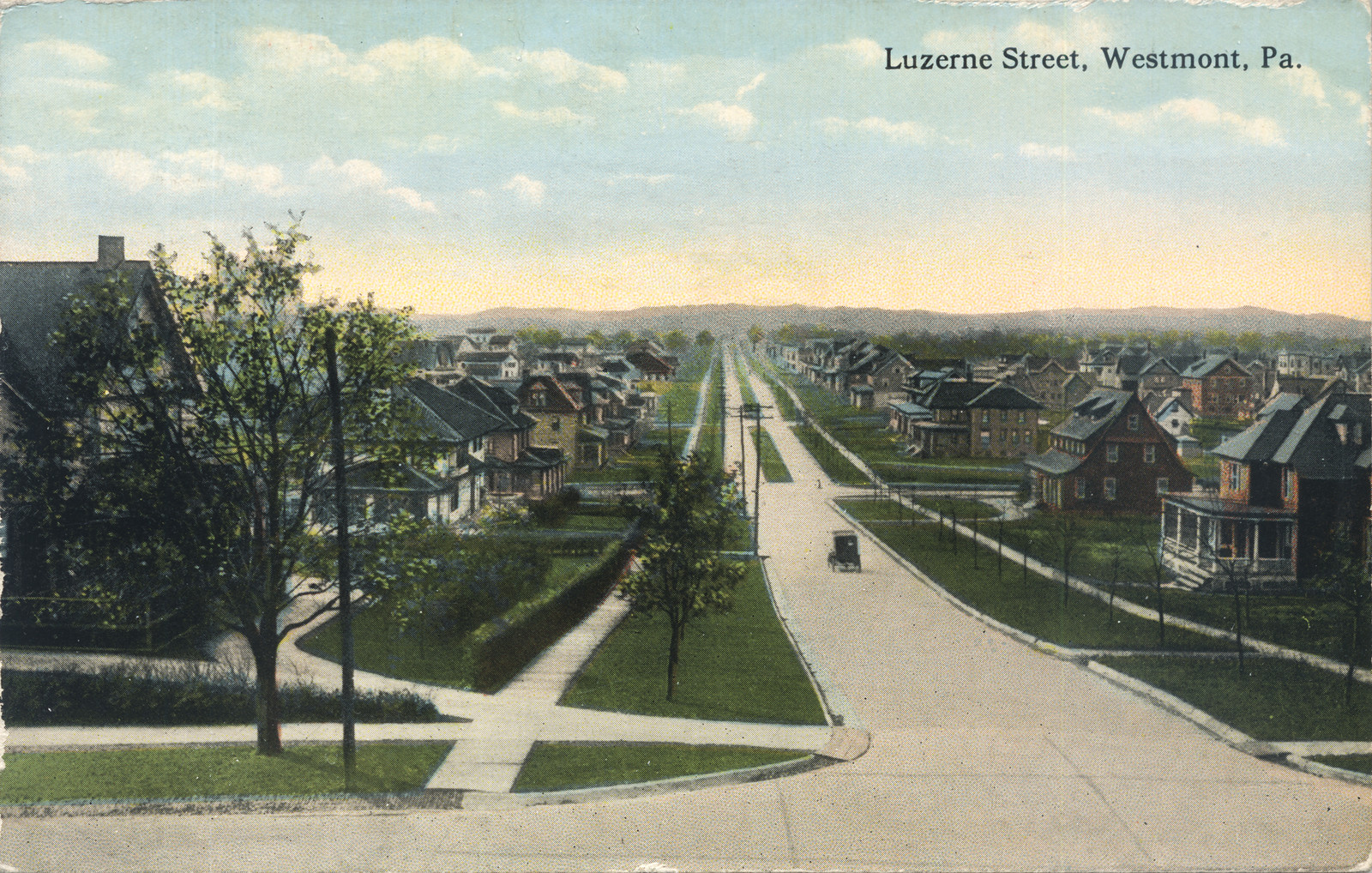 Luzerne St Postcard 1, Pennsylvania — antique map