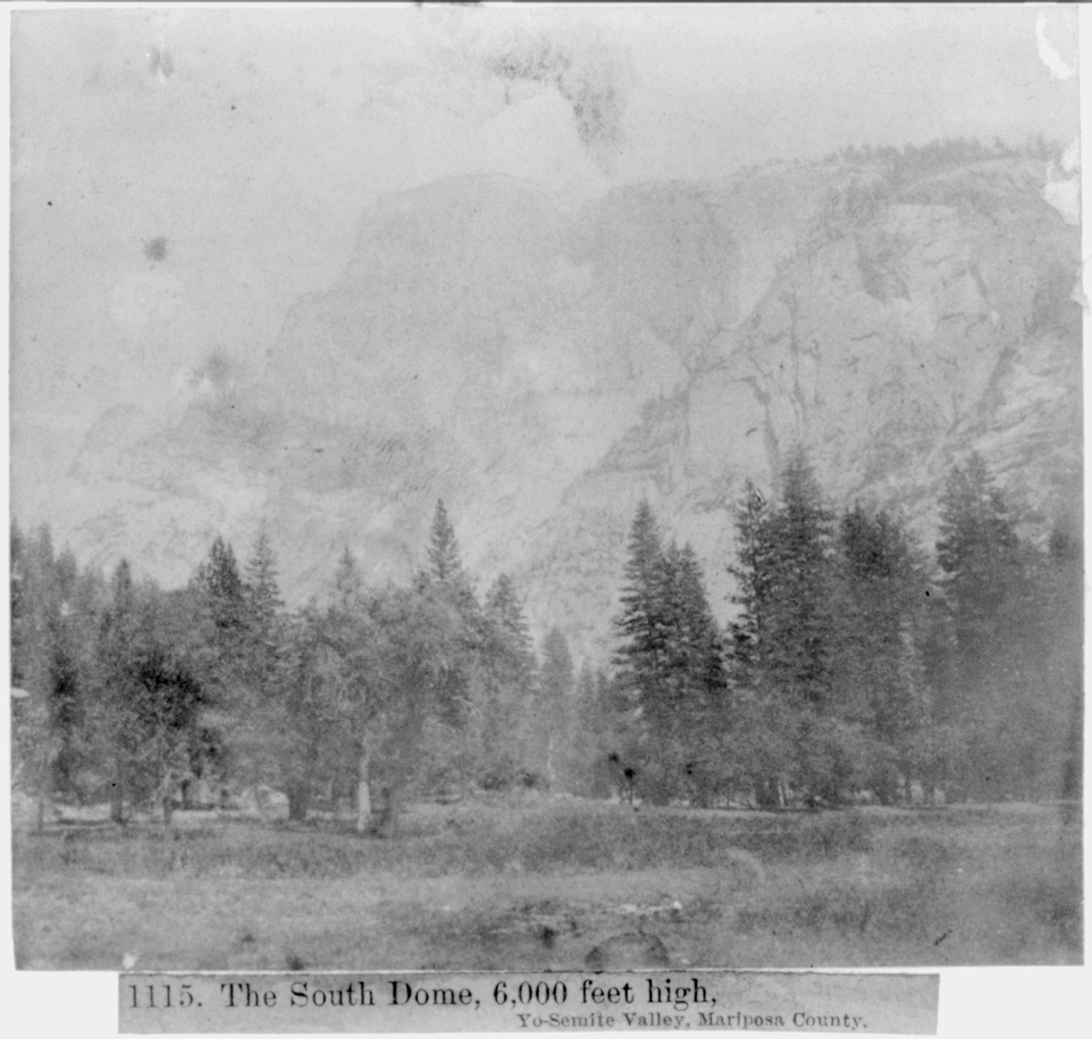 The South Dome, 6,000 feet high, Yosemite Valley, Mariposa County, [published 1866] — historic photograph