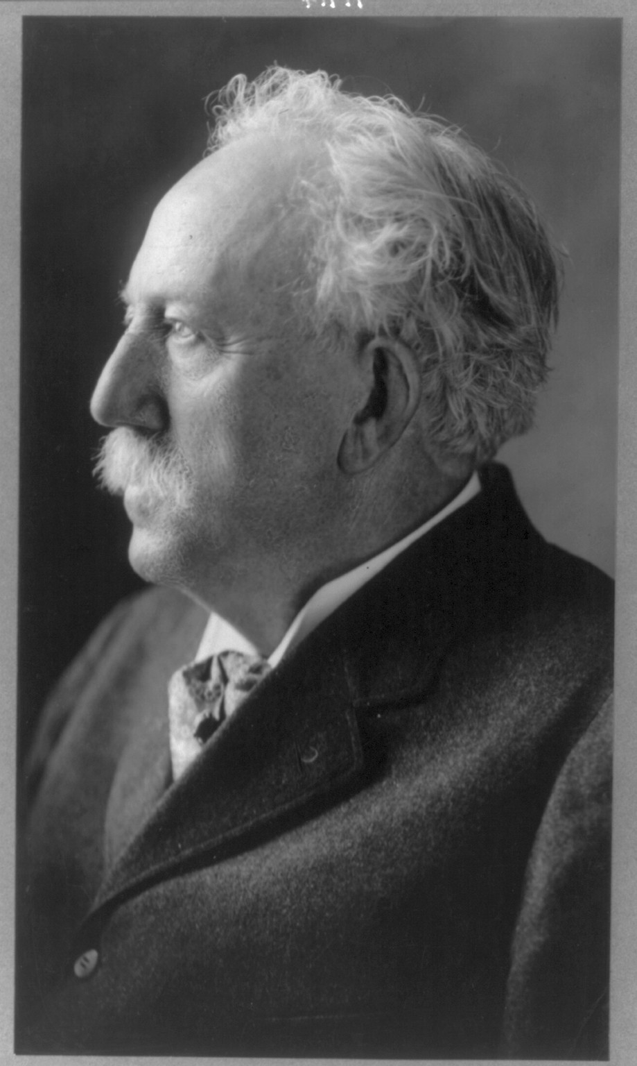 [David Starr Jordan, 1851-1931, bust portrait, profile] — historic photograph