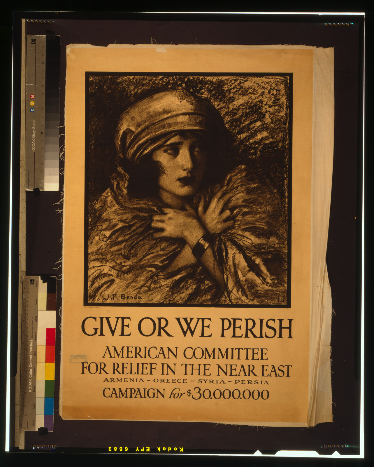 Give or we perish American Committee for Relief in the Near East--Armenia-Greece-Syria-Persia--Campaign for $30000000 / W.T. Benda Alco-Gravure Inc. N.Y., 1917 — vintage poster