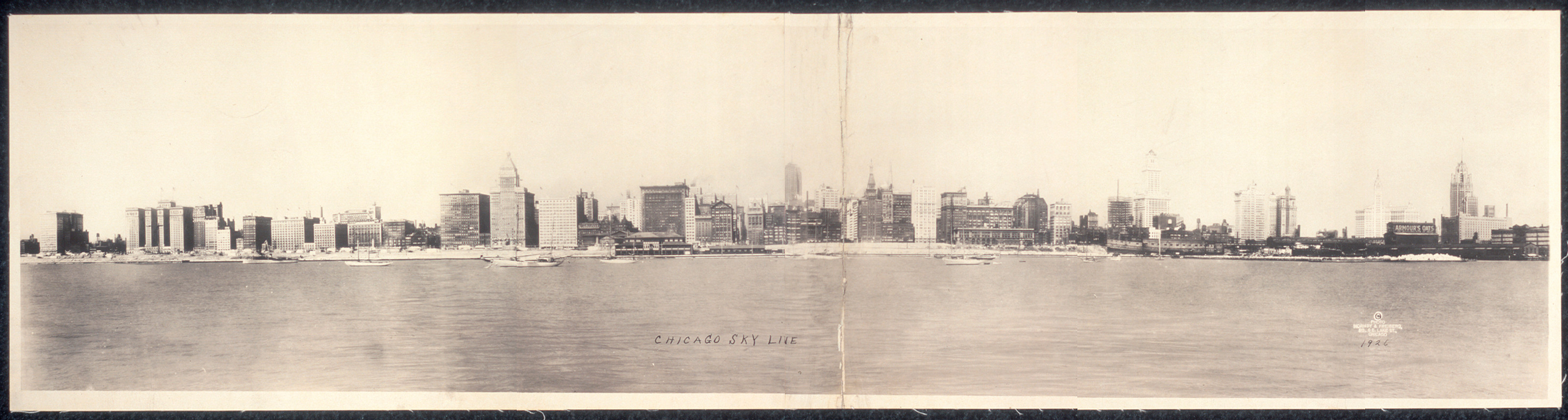 Chicago sky line, Illinois, 1926, 1926 — historic image
