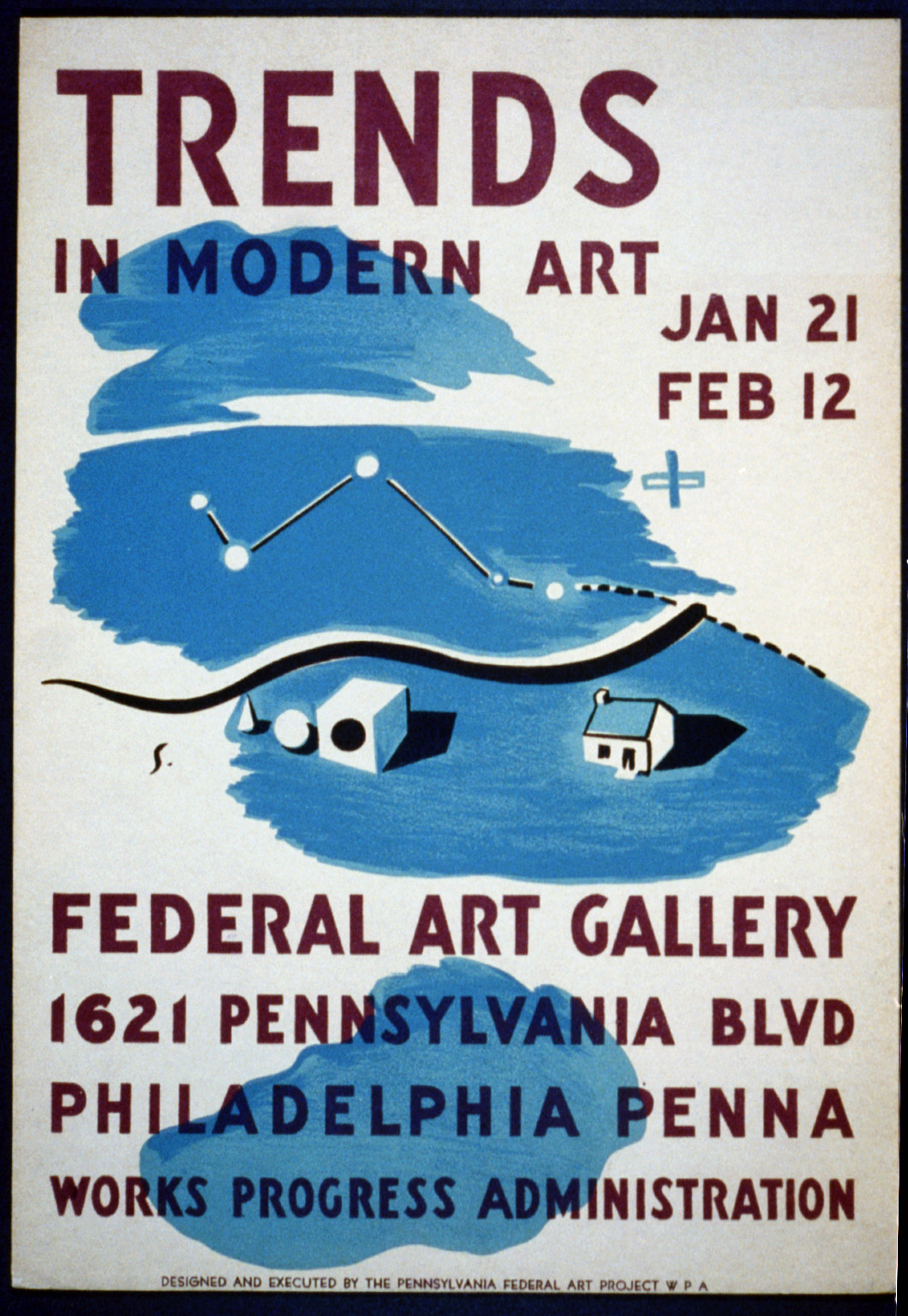 Trends in modern art / S., 1936 — vintage poster