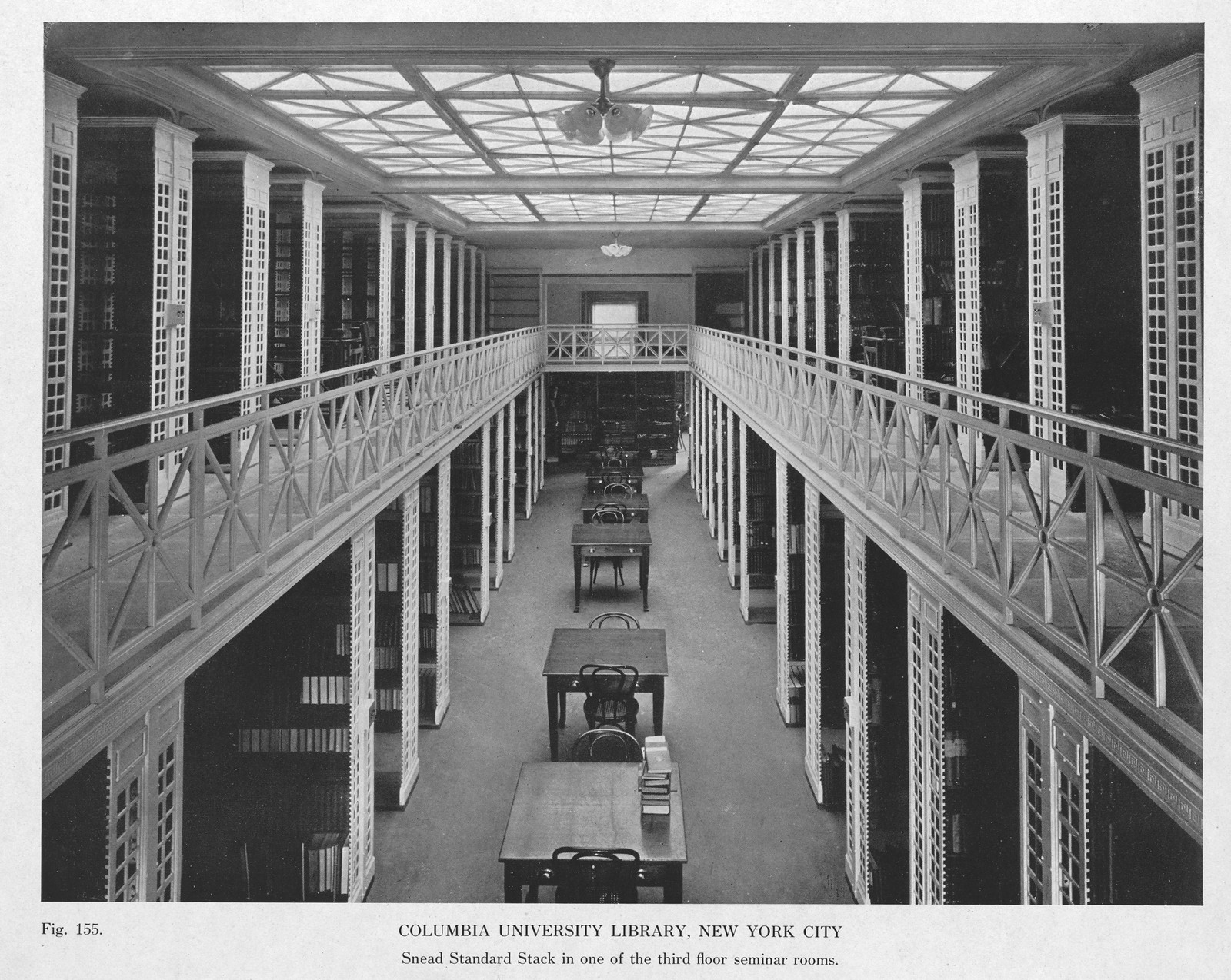 Columbia University Library, New York City: Snead Standard Stack — historic image