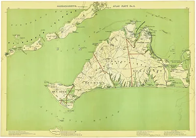 Massachusetts Atlas Plate No. 11: Martha's Vineyard map