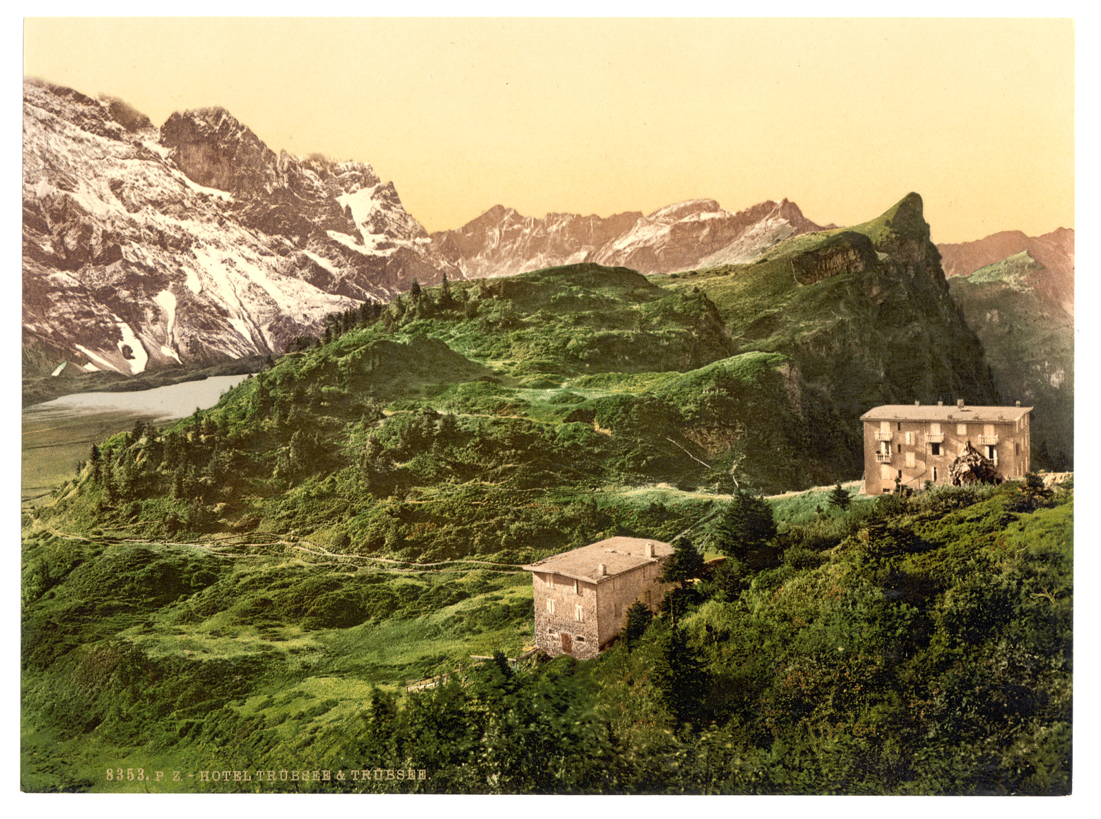 Trübsee Hotel Trübsee Bernese Oberland Switzerland, [between ca. 1890 and ca. 1900]. — historic print