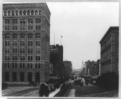 D.C. Washington. Streets. c. 1890. Corner at 9th and F Streets, N.W.