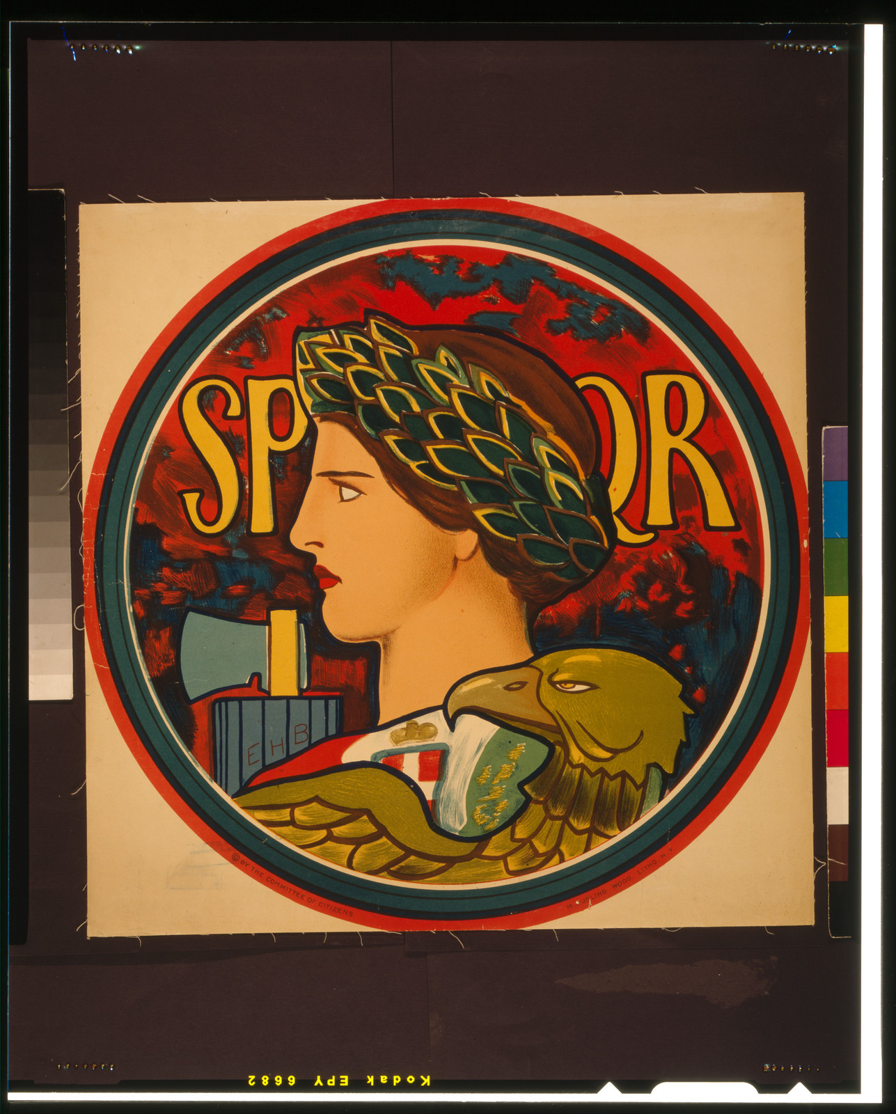 [Emblem of Italy] / EHB M. Rusling Wood Litho. N.Y., 1917 — vintage poster