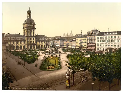 Parade Place and Kaufhaus Karlsruhe Baden Germany