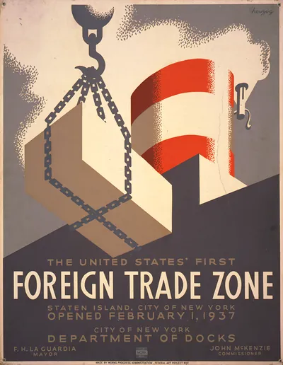 The United States' first foreign trade zone, Staten Island, city of New York, opened February 1, 1937 / Herzog.