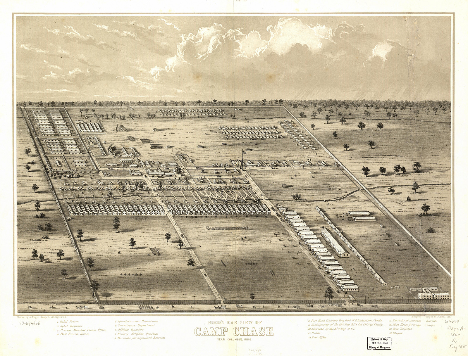 Camp Chase, Ohio, 1860, 1860 — antique map