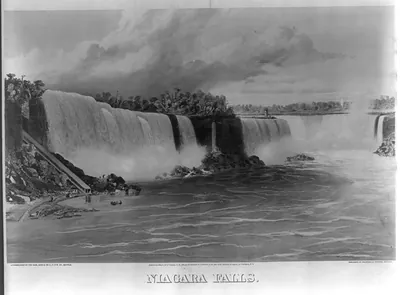 Niagara Falls / lithographed by The Sage, Sons & Co. L., P. & M. Co., Buffalo.