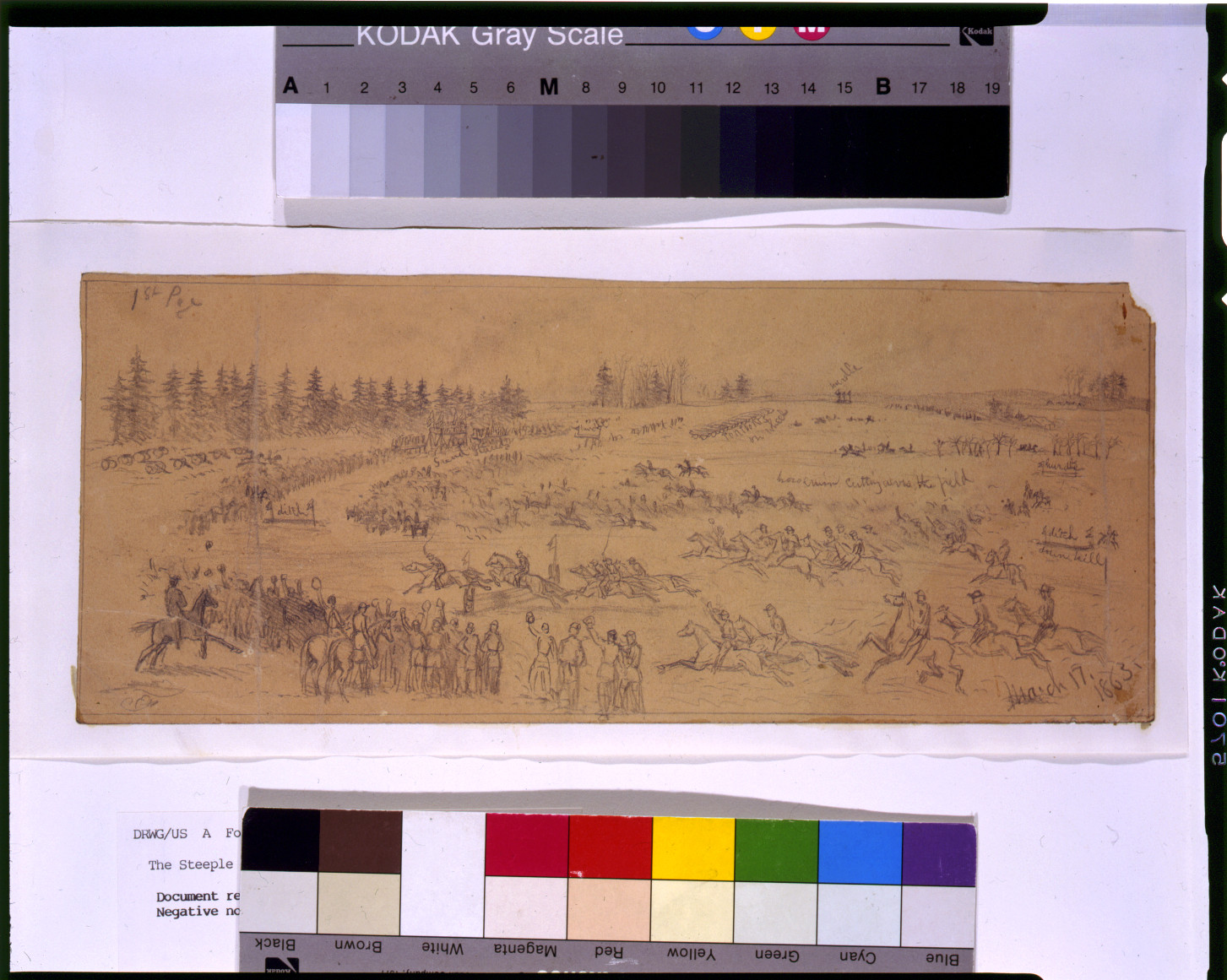 St. Patrick's Day in the army--The steeple chase / EF., [1863] Mar. 17. — historic drawing