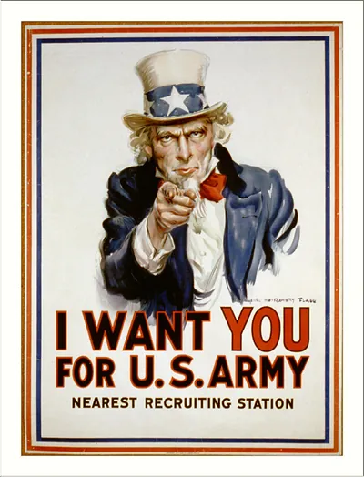 I want you for U.S. Army nearest recruiting station / James Montgomery Flagg.
