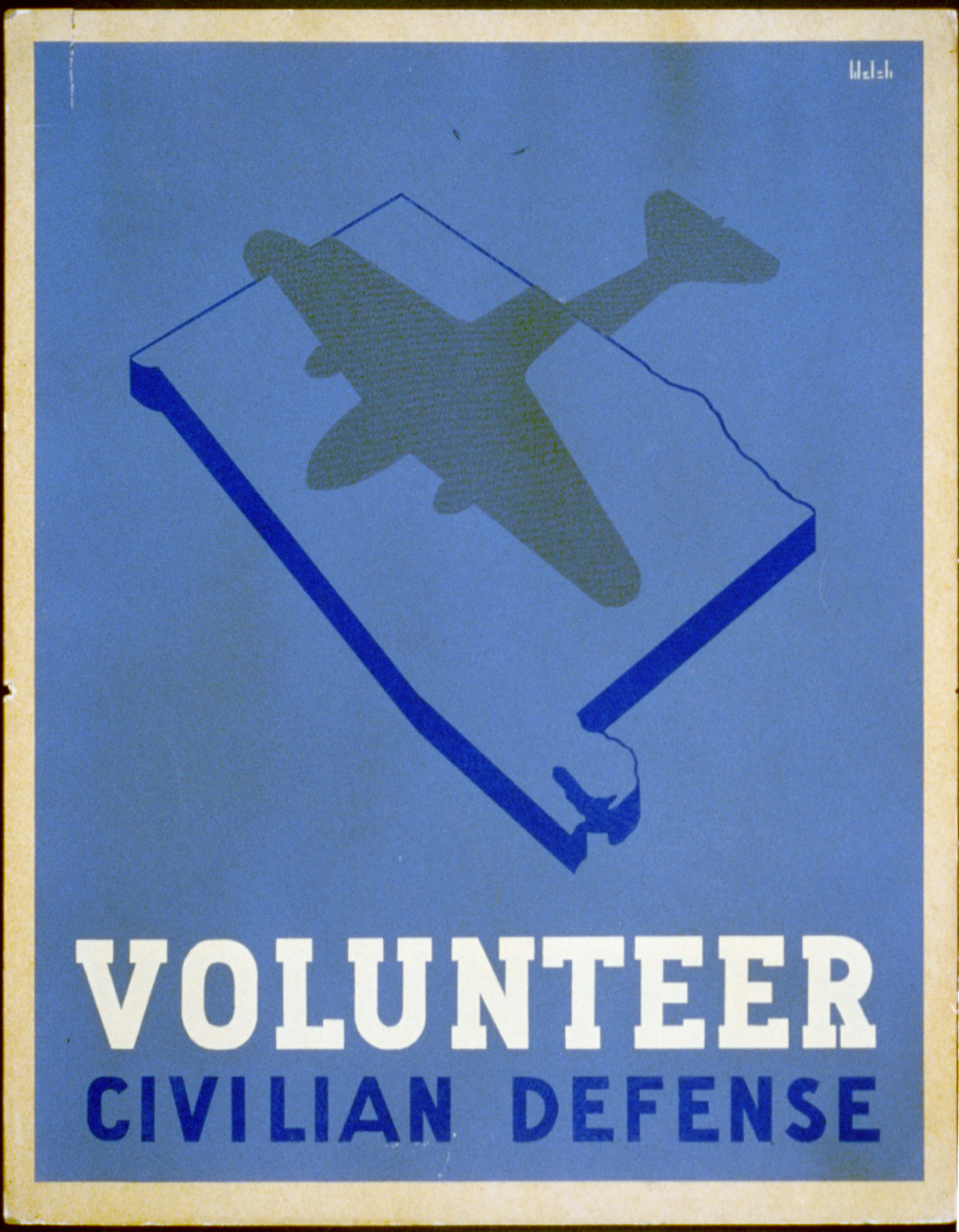 Volunteer civilian defense / Welch., 1941 — vintage poster