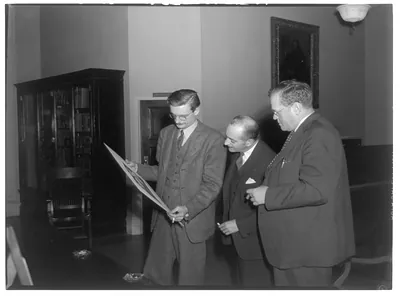 Jury for the 1945 Pennell Prize Exhibition - Jury of Selection: [left to right] Armin Landeck, Asa Chefetz, Robert Riggs