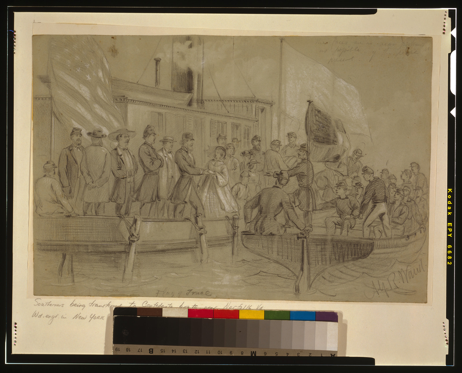 Flag of Truce, [1861 August-September?] — historic drawing