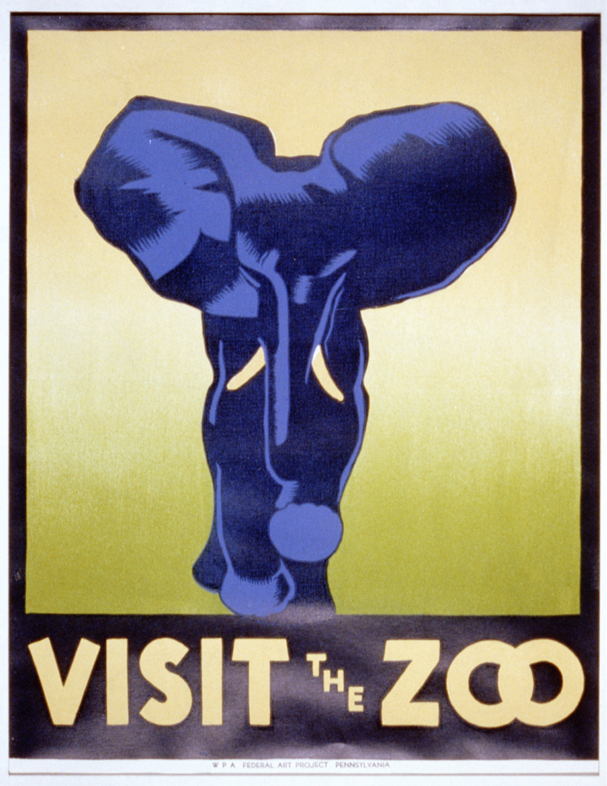 Visit the zoo, Pennsylvania : WPA Federal Art Project, [1936 or 1937] — vintage poster