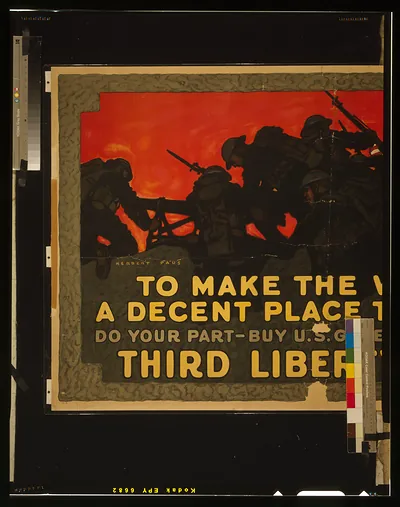 To make the world a decent place to live in do your part - buy U.S. government bonds Third Liberty Loan / Herbert Paus.