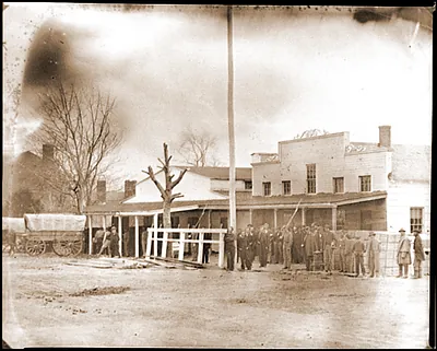 Washington D.C. Staff buildings and wagons of the Medical Department