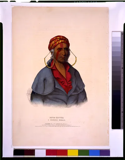 Payta-Kootha, a Shawanoe warrior / drawn, printed & coloured at I.T. Bowen's Lithographic Establishment.