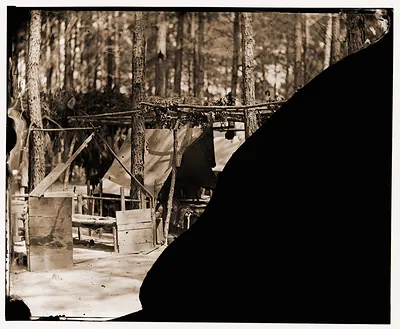 Petersburg Virginia. Camp in pine woods