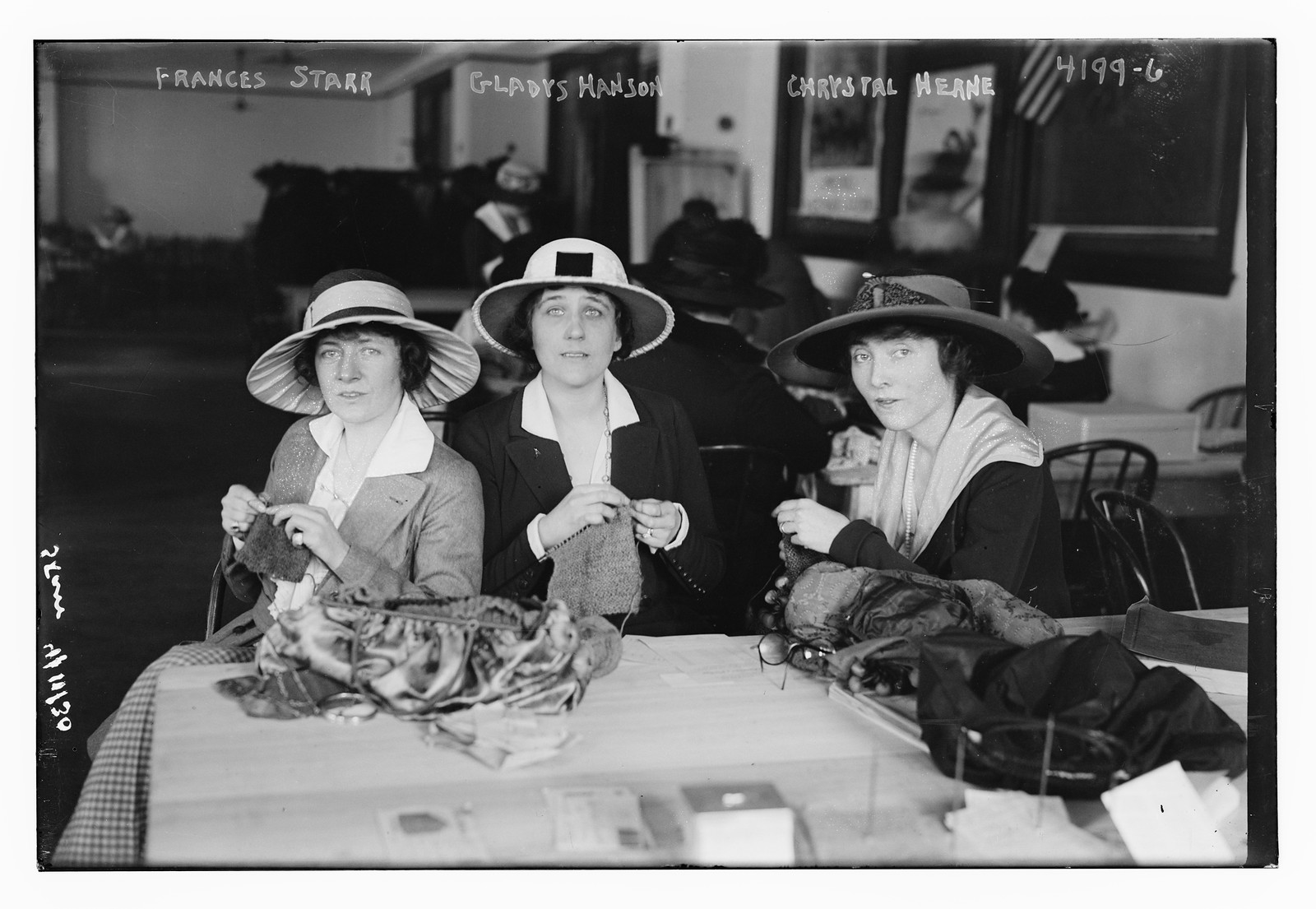 Frances Starr, Gladys Hanson, Chrystal Hearn, n/a — historic photograph