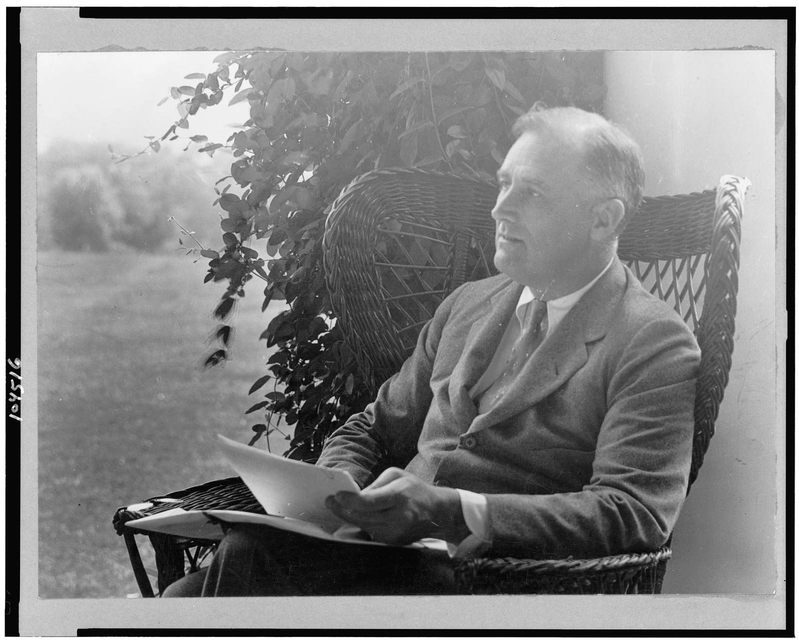 [Franklin D. Roosevelt, three-quarter length portrait, seated, facing left], c1931. — historic photograph
