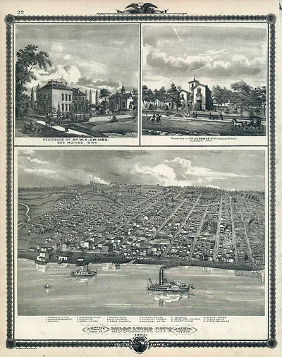 Muscatine, Iowa, 1875
