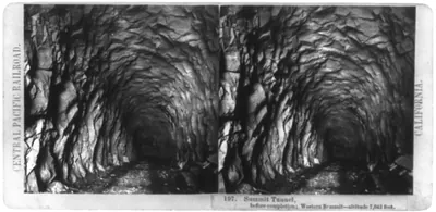 Summit tunnel, before completion. Western summit, altitude 7,042 feet