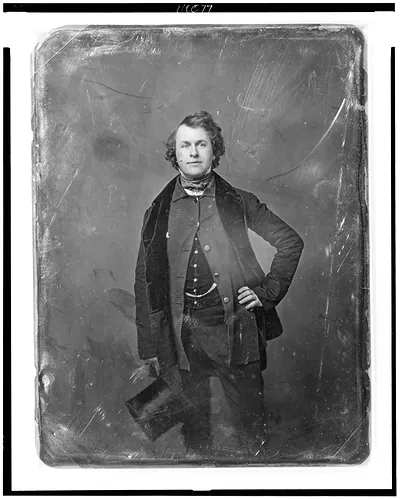 Standing man with hand on hip, daguerreotype portrait