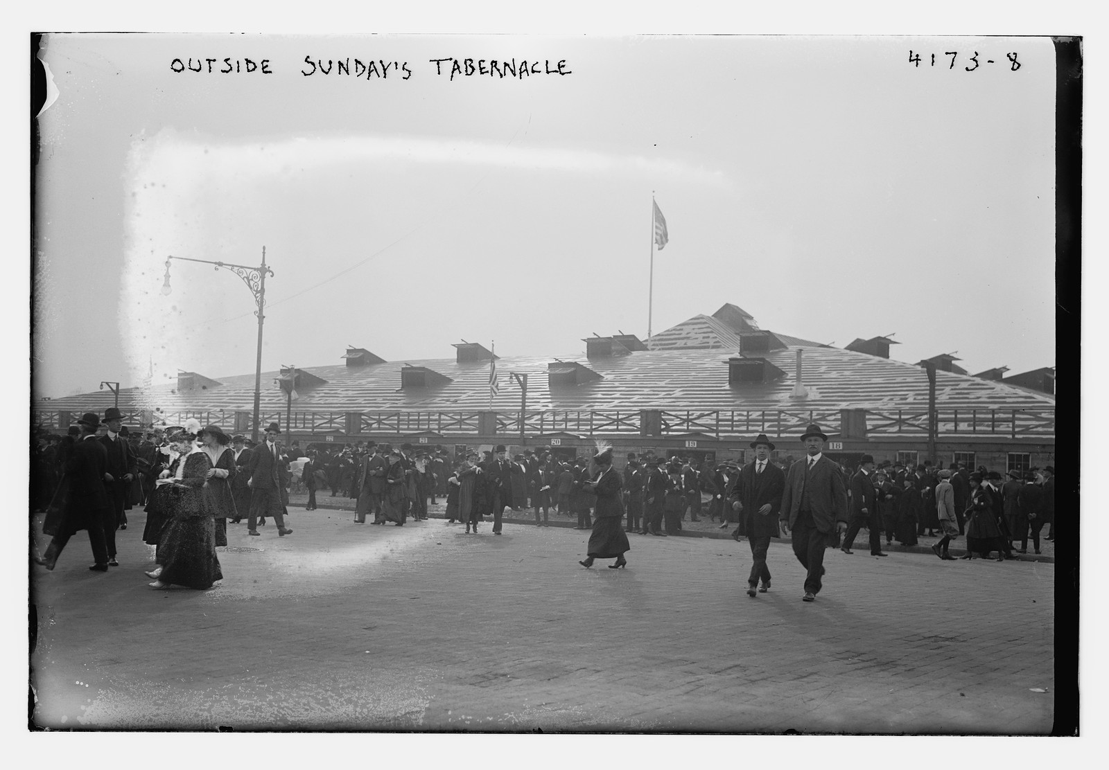 Outside Sunday's Tabernacle, n/a — historic photograph