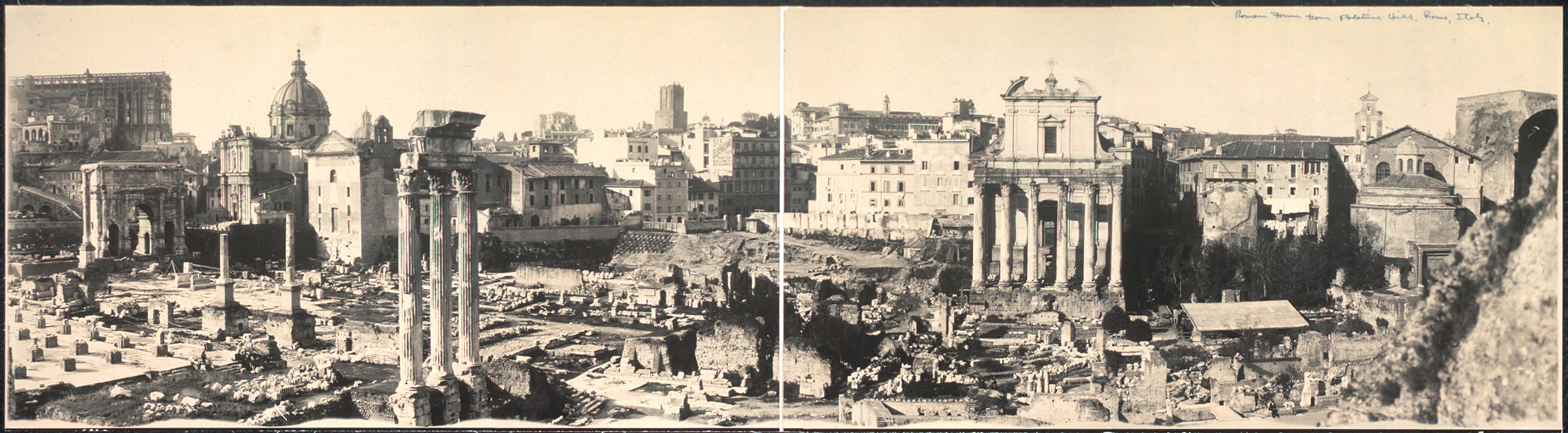 B Roman Forum from Palatine Hill, Italy, 1909, 1909 — historic image