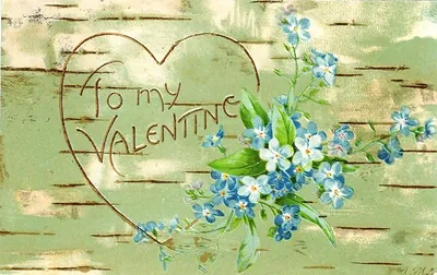 To My Valentine greeting card with forget-me-nots