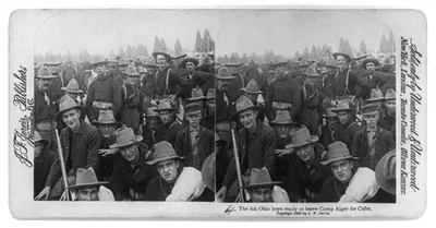 The 8th Ohio boys ready to leave Camp Alger for Cuba