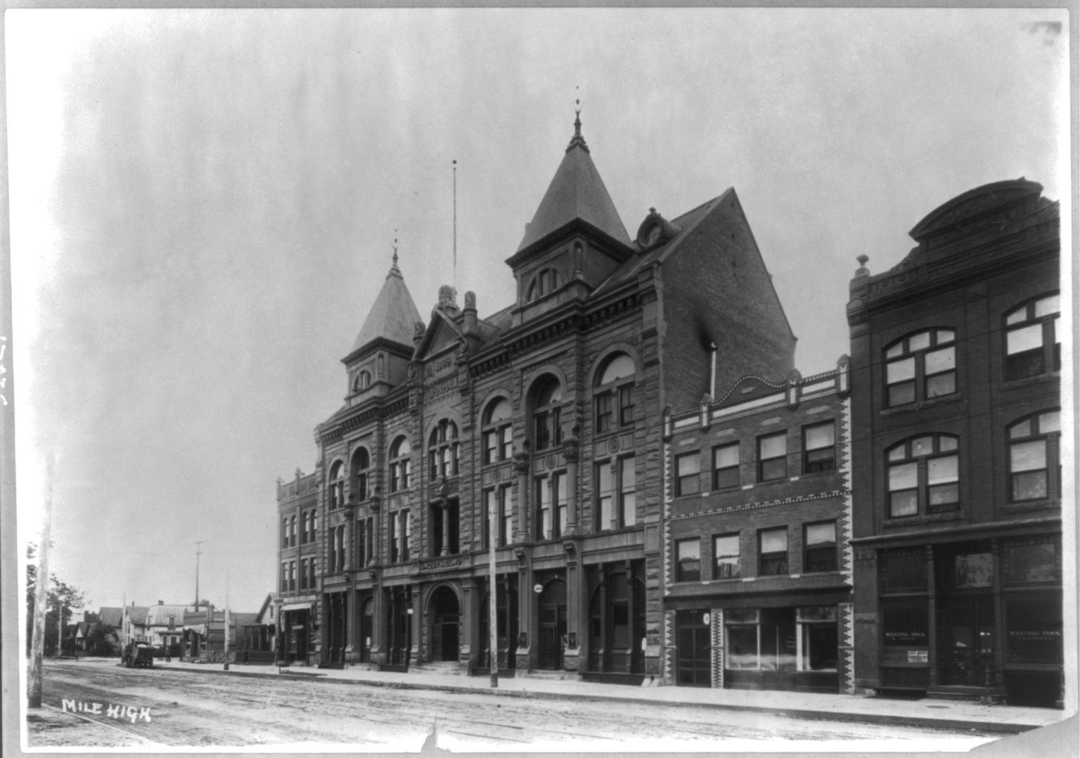 East Denver Turner Hall, Headquarters of the 31st Bundesturnfest, Denver, Colo., [no date recorded on caption card] — historic photograph