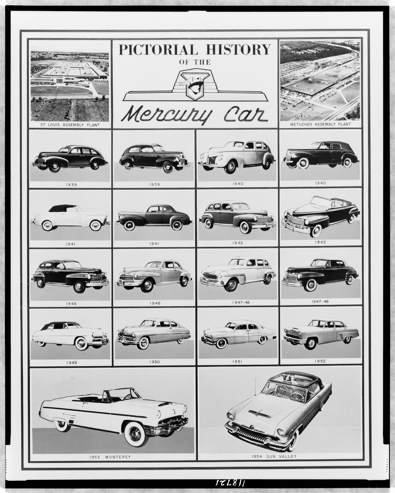 Pictorial history of the Mercury car, [1955(?)] — historic photograph