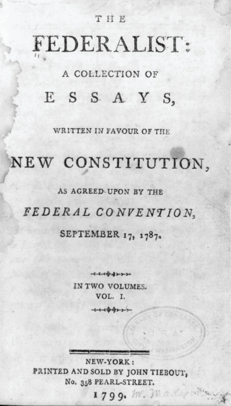 Title page, 1799 — historic print