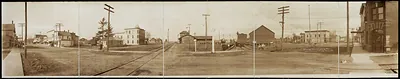 Birds eye view of Cameron, Wisconsin, 1912