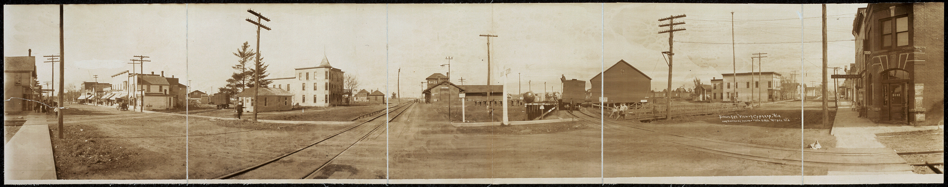 Birds eye view of Cameron, Wisconsin, 1912, 1912 — historic image