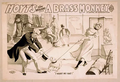 Hoyts comic whirlwind A brass monkey a satire on superstition.