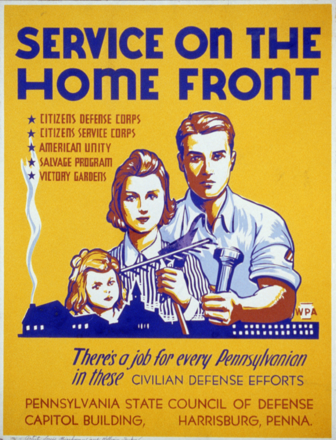 Service on the home front Theres a job for every Pennsylvanian in these civilian defe, 1941 — vintage poster